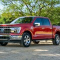 All-new F-150 Lariat in Rapid Red Metallic Tinted Clearcoat.